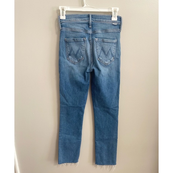 Mother Mid-Rise Dazzler Ankle Fray Jeans - Riding The Cliffside - Picture 10 of 12